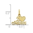thumbnail image 3 of Diamond2Deal 10k Yellow Gold MOM Charm Pendant for Women (L- 0.6 inch, W-0.56 inch), 3 of 5