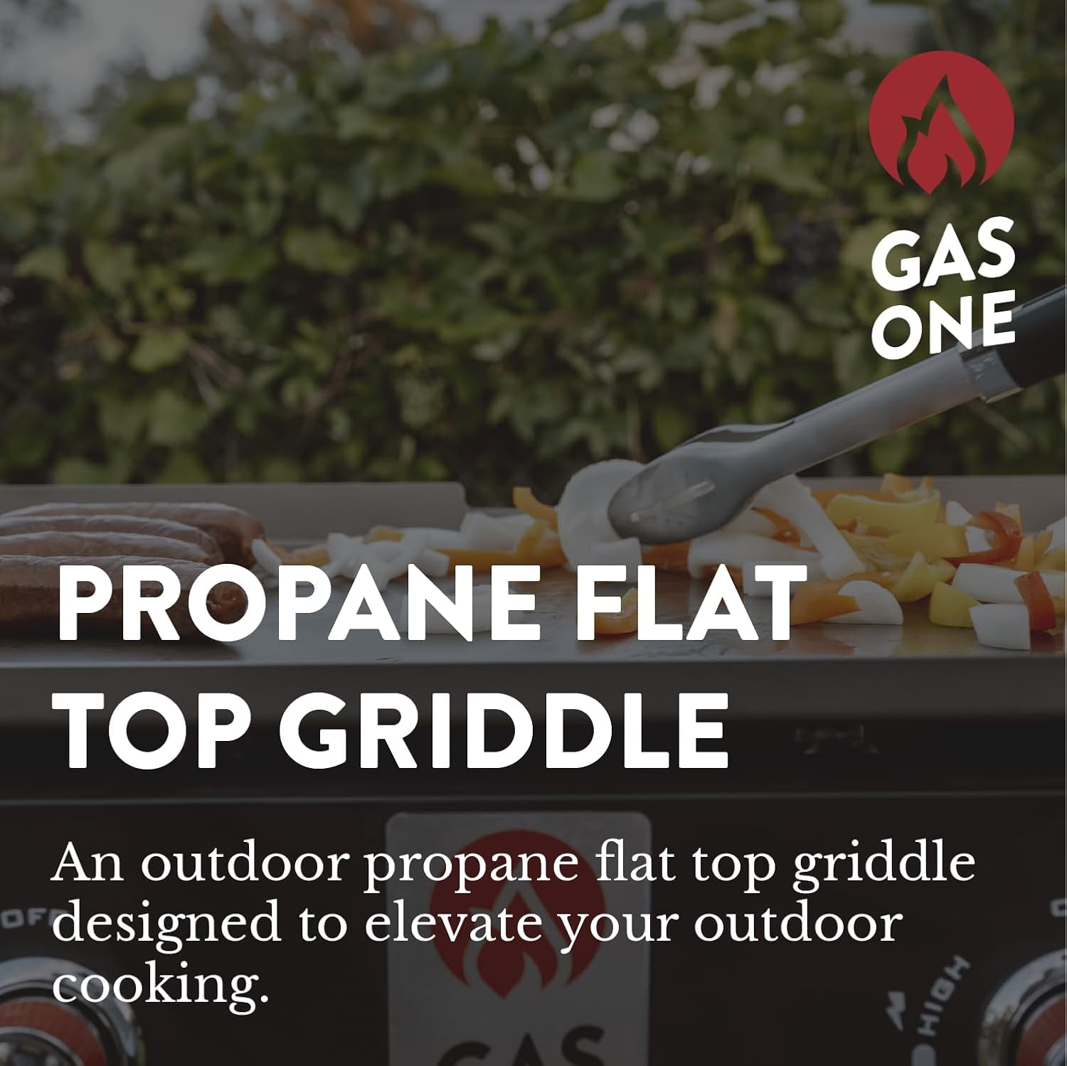 GasOne Propane Burner Grill – 28-Inch Flat Top Grill Griddle Cooking Station – Foldable 2 Burner