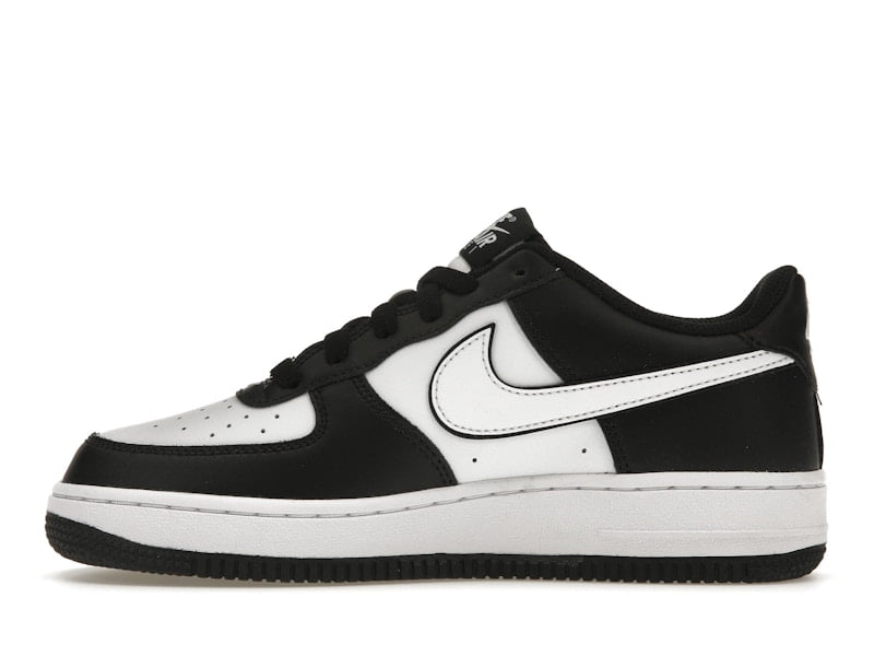 Nike Kid's Air Force 1 Low LV8 2 White Swoosh Panda Shoes, from StockX
