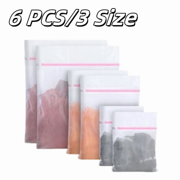 6 Pcs Suit For Sorting &Washing Clothes Wash Bag Mesh Laundry Bag For Delicates
