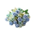 thumbnail image 5 of Tnobhg Artificial Rose 10 Forks Korean Style Exquisite Lifelike Easy Care Decorative Simulation Flower Bouquet, 5 of 8