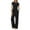 Black, variant on Weardear Women's 2 Piece Outfits Lounge Sets Ruched Short Sleeve Tops and High Waisted Wide Leg Pants Tracksuit Sets