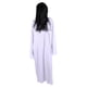 thumbnail image 1 of Vestido de fantasma femenino Cosplay Adultos Traje de miedo Accesorios de disfraces para la fiesta de baile de Halloween (Uña negra + Traje blanco de 1.3 m + Peluca negra), 1 of 6