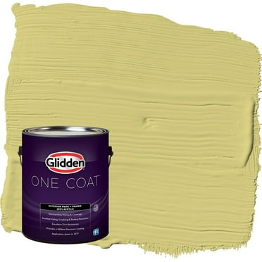 Glidden One Coat Serene Scene / Green Satin Exterior Paint with Primer, 1 Gallon
