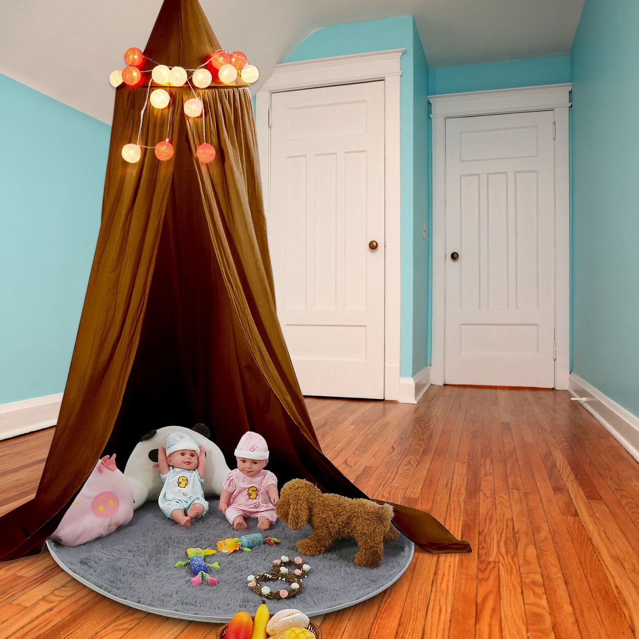 Mgaxyff Multicolor Round Dome Hanging Bed Canopy Mosquito ...