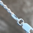 thumbnail image 6 of Real Solid 925 Sterling Silver Italy Rope Chain Twisted Necklace 1.8MM 18" Inch, 6 of 21