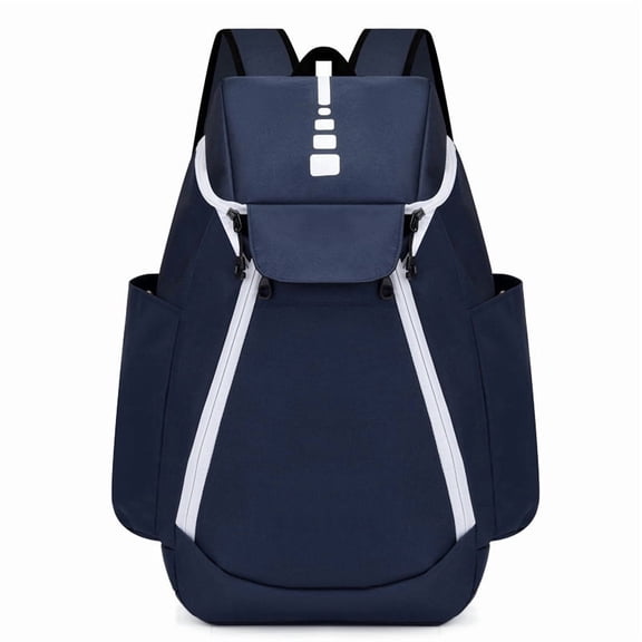 Muka Basketball Backpack, Large Capacity Sports Training Backpack Equipment Bag for Team Club & Bulk Supply-Navy Blue