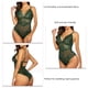 thumbnail image 5 of Pijamas de encaje Slim V cuello en forma de U Backless sin mangas con encanto encaje Bodysuit para mujer dama, 5 of 6