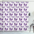 thumbnail image 1 of Ambesonne Butterfly Shower Curtain, Modern Poly Effect, 69"Wx84"L, Purple Pale Blue White, 1 of 3