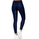 thumbnail image 4 of Puntoco moda mujer sólido Casual bolsillos botón alta cintura imitación cuero pantalones largos Puntoco Puntoco-7185, 4 of 9