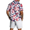 thumbnail image 4 of Mens 2 Piece Short Sets US 250 Years Anniversary Short Sleeve Shirts and Shorts Summer Beach Vacation Outfits, 4 of 6