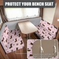thumbnail image 2 of XYZCANDO Dachshund RV Dinette Cushion Covers Washable Camper Decor Stretchable Sofa Covers for Couches and Sofas Universal Slip Covers for Loveseat Pink, 2 of 7