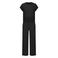 thumbnail image 4 of QHFBli Women Two Piece Outfits Crochet Sheer Knit Sweater Top Wide Leg Pants Lounge Matching Sets Sweatsuit Travel Clothes, 4 of 4
