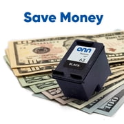 onn HP 63 Black Printer Ink Cartridge, (Remanufactured)