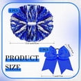thumbnail image 4 of 6 Pompones de Porristas de 13 Pulgadas y Lazo Grande, Adecuados para Pompones de Porristas de NiñAs, Pompones de Metal y Asas, Azul, 4 of 8