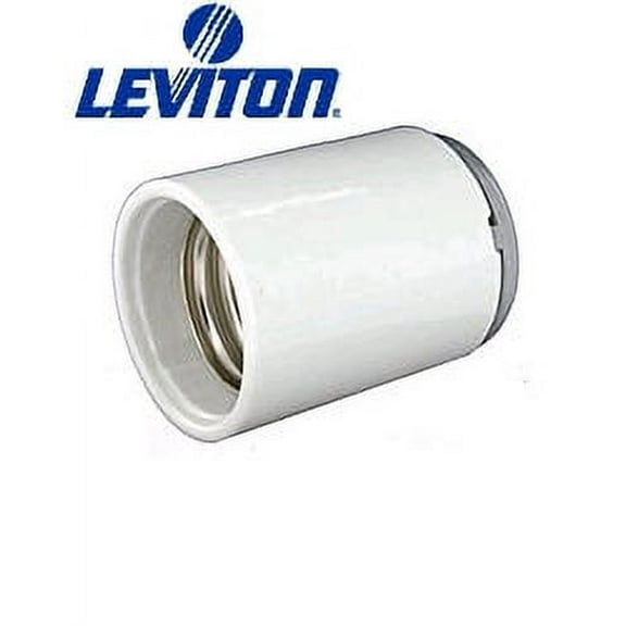 Leviton 8678 Mogul Base Porcelain Incandescent Lampholder w/ 1/4 Inch Cap and Liner