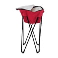 thumbnail image 1 of Cubo de agua para acampar con soporte, refrigerador plegable para exteriores a prueba de fugas con soporte rojo, 1 of 8