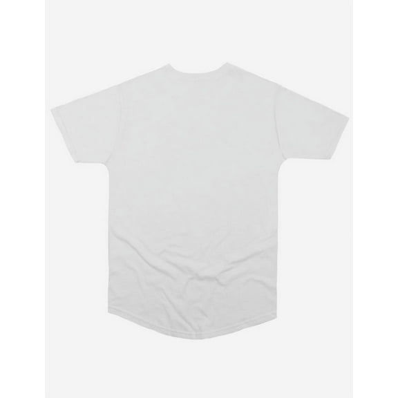 Long-line - Curved Hem T-Shirt | 3030 | White | Large