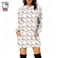 thumbnail image 1 of Automne Robe Décontractée Droite à Enfiler Hello Kitty Imprimée Robe Trapèze Femme Col Rond Manches Longues Robe Chandail Ample, 1 of 7