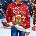 thumbnail image 5 of Christmas Sweater Men Sweaters Funny Sweatshirt Knit Plus Size Big and Tall Holiday Vacation Elf Adult Sweatshirts, 5 of 7