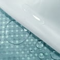 thumbnail image 3 of Cortina de ducha sin ganchos y juego de forro a presión, cortina de baño de tela bohemia impermeable y lavable con ventana superior de malla transparente para baño, 3 of 5