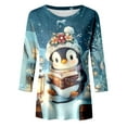 thumbnail image 4 of Ladies Christmas Penguin Series Quarter Sleeve, 4 of 4