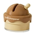 thumbnail image 2 of Siruishop Knife Sharpener Kitchen Knife Sharpener Professional Portable with Suction Cup Manual Mini System Comfortable Sharpening Tool Brown, 2 of 7