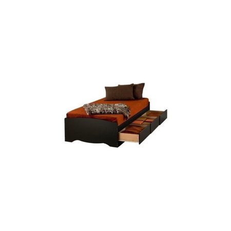 Prepac Sonoma Black Twin Xl Platform Storage Bed With Drawers