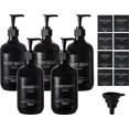 thumbnail image 1 of Juego de botellas de ducha Mithrgrous Black, 500 ml, recargables (paquete de 5), 1 of 7