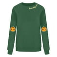 thumbnail image 4 of TKLPEHG Pumpkin Sweatshirt for Women Thanksgiving Crewneck Fall Sweatshirts Vintage Long Sleeve Tops Graphic Print Casual Pullover (Army Green,L), 4 of 4