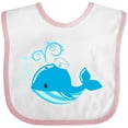 thumbnail image 3 of Inktastic Cute Blue Whale in Nautical Hat Boys or Girls Baby Bib, 3 of 4