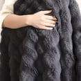 thumbnail image 4 of Dark Gray 140x200cm Ultra Soft Rabbit Faux Fur Blanket, Double-Sided Fluffy Throw for Couch Bed Sofa All Season, 4 of 9