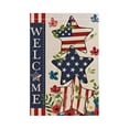 thumbnail image 3 of Yhmxh 4th of July Garden Flag 12x18 Inch Patriotic Double Sided Burlap Flag Outside, Memorial Day Welcome Flag American Stars and Stripes 250th Anniversary Flag Yard Outdoor Decoration, 3 of 7