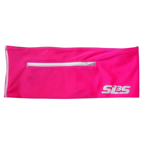 SLS3 HipZipp Run Belt - Two zippered pockets + Hidden Pocket - Fits iPhone 6 Plus - Pink Lipstick - Xlarge