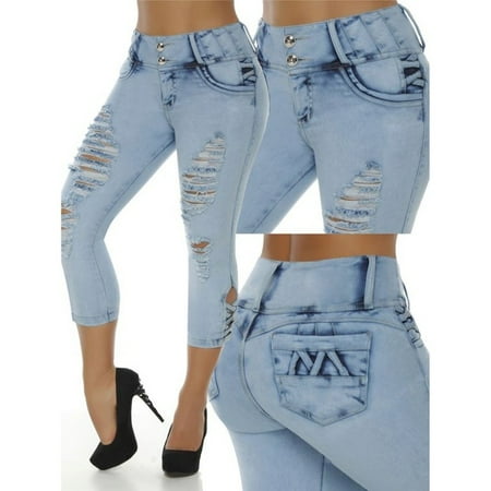 Slim Fit Women Skinny Jeans Denim Pants Capris