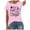 Hot Pink, variant on TSADFHJI Turtle Neck Tops for Women Loose Ladies' Fashionable Modern Casual English Printed Sleeveless Round Neck Vest T Shirt Top M Watermelon Red