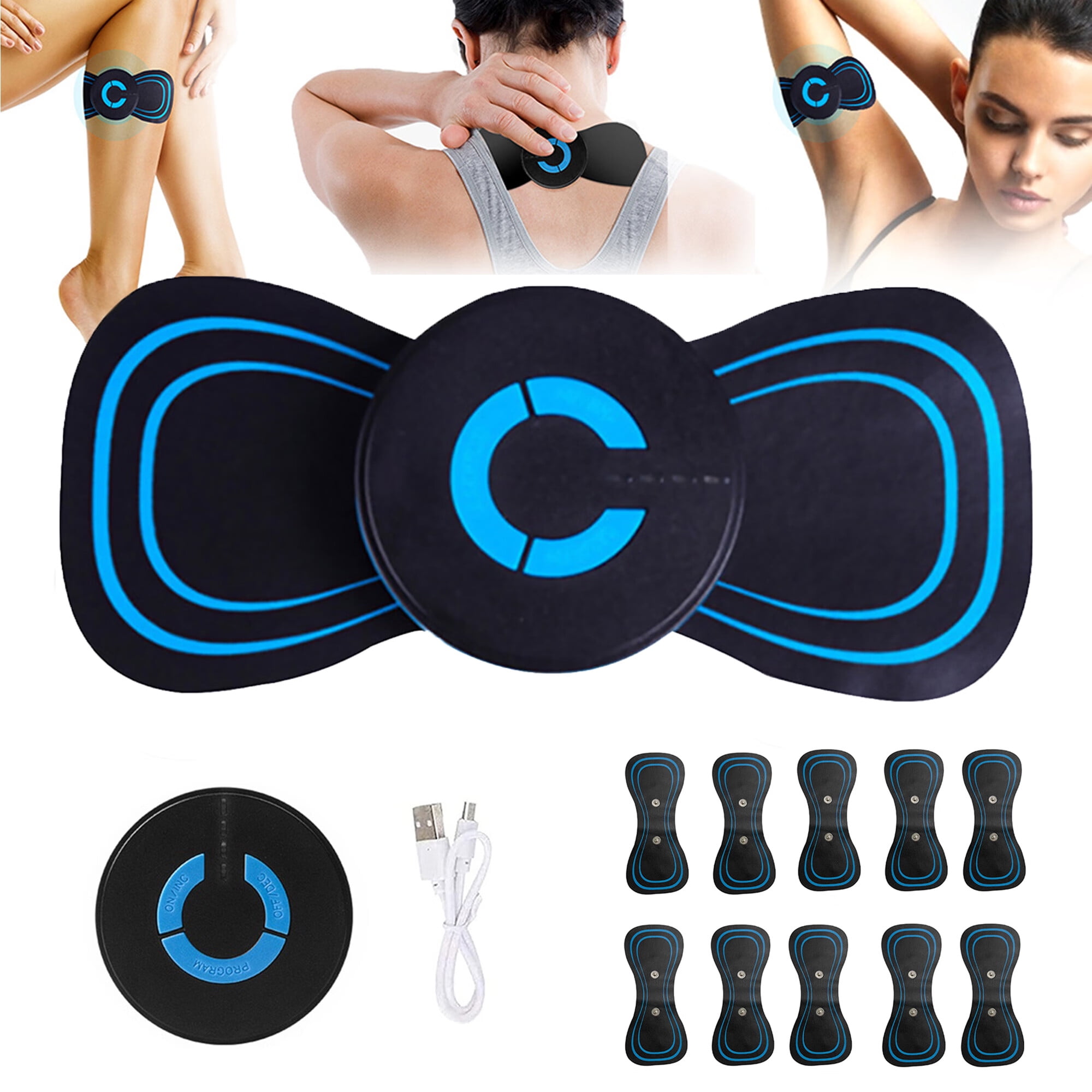 Portable Neck Massager, Electric Cervical Meridian Massager with 10 pcs  Massage Stickers, for Muscle Relief Pain, USB Charging - Walmart.com