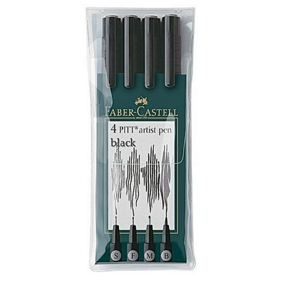 (Price/ST)PITT FC167100 Artist 4-Pen Set Black