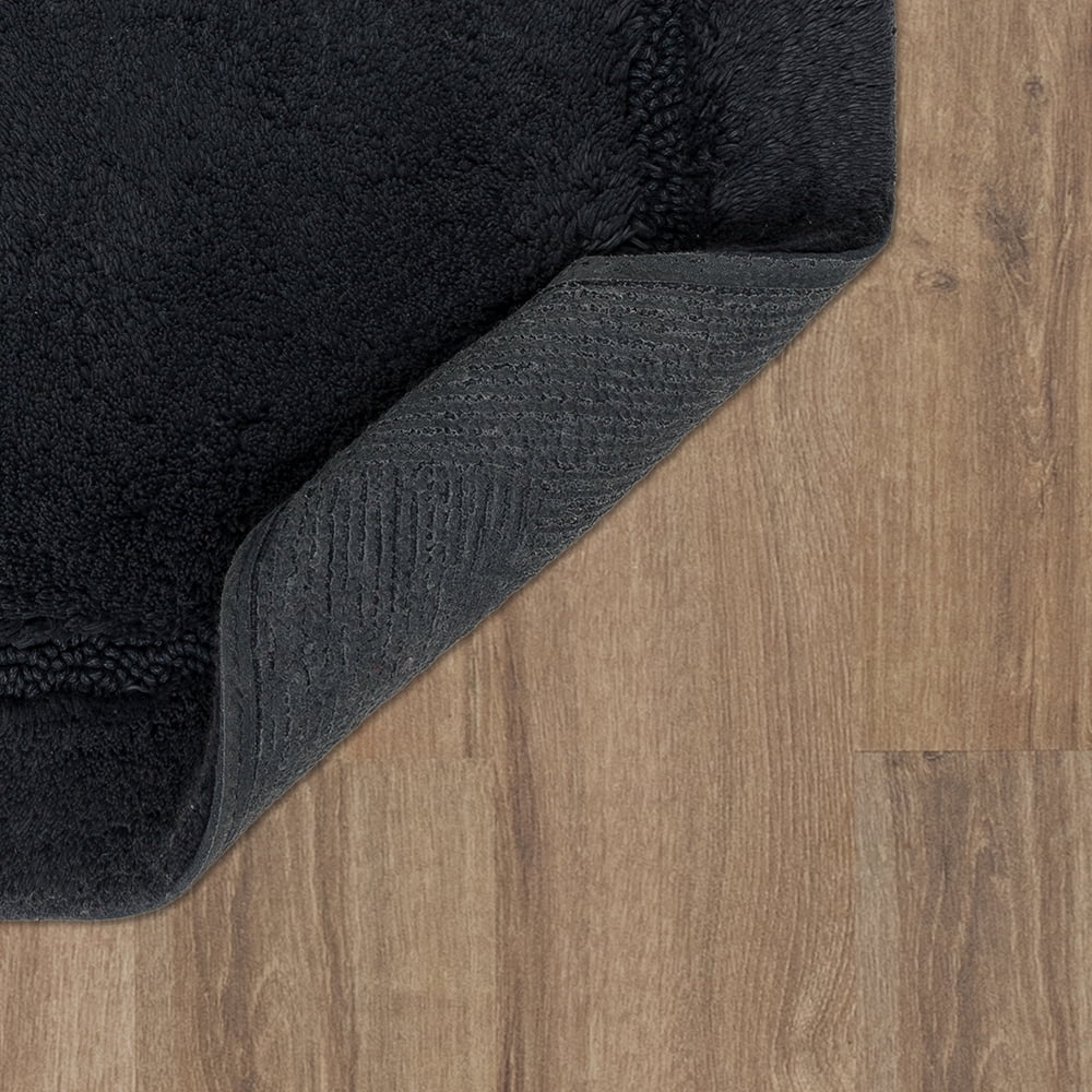 Mohawk Home Regency Plush Stain/Fade Resistant Non-Slip Machine Washable Bath Mat, Charcoal, 2' x 5'