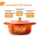 thumbnail image 2 of Horno holandés de hierro fundido esmaltado EDGING CASTING, 5.5 cuartos, redondo, con tapa y doble asa para hornear pan, apto para horno hasta 260 °C, color naranja, 2 of 5