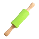 thumbnail image 1 of Rodillo de silicona para hornear - Mango de madera de superficie antiadherente - Rodillo de masa para pizza, 1 of 5