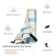 thumbnail image 3 of YFYANG Adult Microfiber Portable Travel Towel, Watercolor Vintage Plaid Quick Dry Towel with Hiking Buckle PVC Pouch, 16" x 31.5", 3 of 6