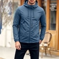 thumbnail image 2 of DDAPJ pyju Mens Rain Jacket Lightweight Windbreaker Waterproof Hooded Raincoat Ice Silk Cooling Cycling Running Hiking Gear Blue XXL, 2 of 9