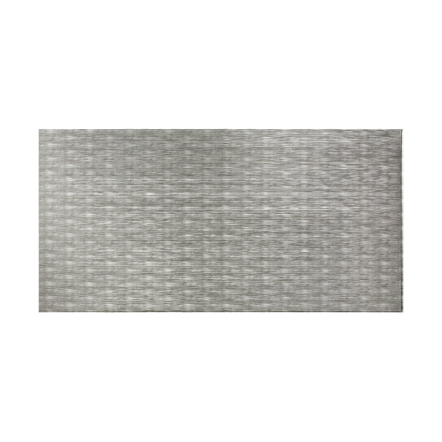 Fasade - Ripple Horizontal Crosshatch Silver Decorative Wall Panel - Fast and Easy Installation (4' X 8' Panel)