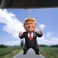 thumbnail image 1 of SunyaMood - Adorno colgante con forma de T-rump, acrílico, creativo, para coche, mochila, llavero, decoración para árbol de Navidad, el mejor regalo para amigos (F), 1 of 1