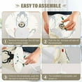 thumbnail image 6 of Print Antlers Deer Head LED Desk Lamp Table Lamp USB Bedside Nightstand Small Lamp for Bedroom Living Room Kids Room, 6 of 8