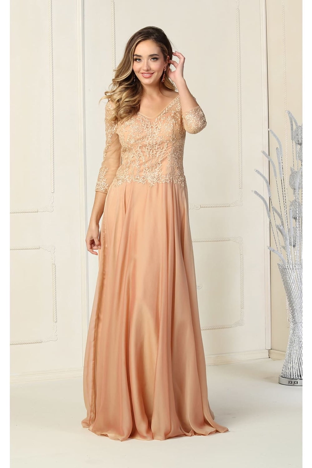 Formal Dress Shops Inc Mother Of The Bride Plus Size Dress Champagne S