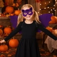 thumbnail image 5 of Set Purple Bat Mask and Wings Non Woven 2 Piece for Student Halloween Party Dress Up and, 5 of 6