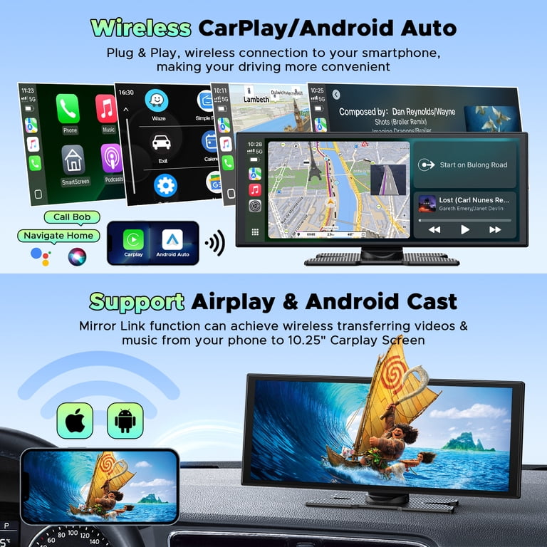 TOGUARD Wireless CarPlay Android Auto Screen 10.25-inch In-Cell
