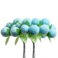 thumbnail image 2 of 20 piezas de accesorios navideños artificiales hechos a mano con bayas de espuma, flores y hojas Azul, 2 of 8